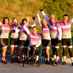 Group picture of BMS employees in Coast 2 Coast 4 Cancer uniforms