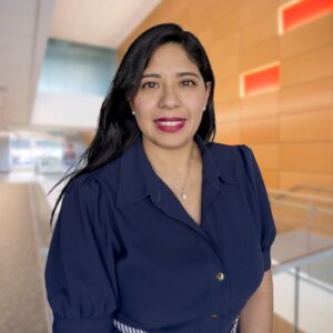 headshot of Cinthia Silva, BMS woman employee, in a workplace setting